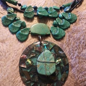 Chicos Faux Turquoise Necklace